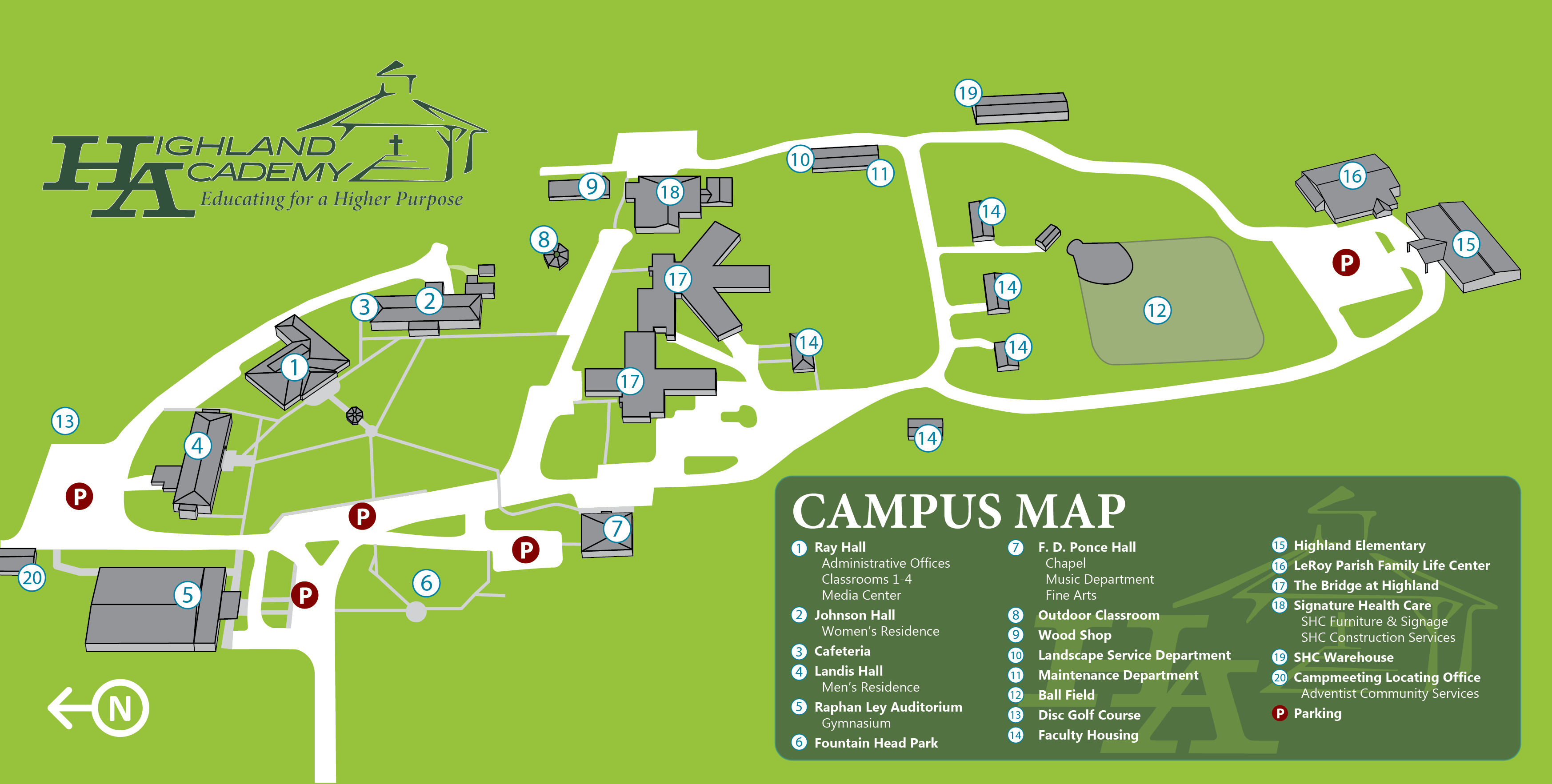 Campus Map Highland Academy